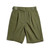 Mid Rise Gurkha Shorts Men’s Pants Men Straight Cotton High Waist Short Workwear Cargo Quarter Pant Shorts for Man in Olive Green