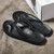 Flip-Flops Sea Shoes Men's Outdoor Clip Feet Beach Shoes Trendy Anti-Slip Sandals Personality Fashion Footwear for Man Trend in Black
