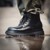 Cowboy Martin Boots Men's Handmade Black Motorcycle Boot British Split Leather TPR Sole Work Safety Boot Mid Outside Shoes Trend for Man Cowboy Martin Boots Men's Handmade Black Motorcycle Boot British Split Leather TPR Sole Work Safety Boot Mid Outside Shoes Trend for Man