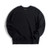 Cotton Loose-Fit Crewneck Sweatshirt Vintage Men's American Oversized Sport Loose Fit Solid Thicken Ribbed O-Neck Warm Casual Knitting  America Sportswear Sweatshirts Fitness Sports Clothes For Man in Black
