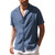V-Neck Cotton-Linen Shirt Men's V-Neck Cotton Linen Shirt Casual Cuban Guayabella Short Sleeve Beach Breathable Shirts for Man Trend in Navy Blue V-Neck Cotton-Linen Shirt Men's V-Neck Cotton Linen Shirt Casual Cuban Guayabella Short Sleeve Beach Breathable Shirts for Man Trend in Navy Blue