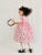 Crewneck Linen-Cotton Dress Kids Japanese original girl children's clothing fresh red floral cute A-line Japan Dresses for Toddler girls Detail
