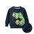 Kids Dino Crewneck Sweatshirt  Winter Spring Unisex Toddlers Children's Dinosaur Clothing boy Thick Clothes cartoon Baby Boys Girls Sweatshirt Long Sleeved Tops Navy Blue O-Neck Sweatshirts Trend for Toddlers Kid Boy Girl