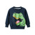 Kids Dino Crewneck Sweatshirt  Winter Spring Unisex Toddlers Children's Dinosaur Clothing boy Thick Clothes cartoon Baby Boys Girls Sweatshirt Long Sleeved Tops Navy Blue O-Neck Sweatshirts for Toddlers Kid Boy Girl