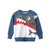 3D Cotton Crewneck Sweatshirt  Toddler Kids Clothing 3D Shark boy Clothes Boys Dusk Blue Cotton Long Sleeve O-Neck Tops Sports Trend Sweatshirts