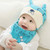 2-Piece Hat + Bib-Scarf Set  2pcs Baby Boy Girl Cute Hats Bibs Suit 0-12 Months Infant Toddler Cotton Elastic Cartoon Bib Headscarf Girls Boys Trend Clothing