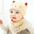 Baby 2-Piece Hat + Bib-Scarf Set  2pcs Boy Girl Cute Hats Bibs Suit 0-12 Months Infant Toddler Cotton Elastic Cartoon Bib Headscarf Girls Boys Clothing Cream Details