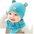Baby 2-Piece Hat + Bib-Scarf Set  2pcs Boy Girl Cute Hats Bibs Suit 0-12 Months Infant Toddler Cotton Elastic Cartoon Bib Headscarf Girls Boys Clothing Blue Details