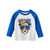 Kids Patch Crewneck T-Shirt Baby Clothes Toddler Children Boys Girls White Blue Cotton O-Neck Cartoon Lion Long Sleeve T-shirts Boy Girl Tops Kids Teenstar Letter Print Tee For 2-9years Boy Girl Toddlers Kid