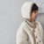 Toddler Cotton Fleece Cap  Baby Winter Fashion Hats Girls Solid Color Lace-up Ear Protection Caps for Girl in Beige White Detail