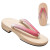 Casual Wooden Geta Clogs Women's Japanese Natural Color Wood Sandals Cosplay Shoes Med Heel Slippers Beach Flip Flops Japan Shoes for Woman Wine Red