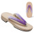 Casual Wooden Geta Clogs Women's Japanese Natural Color Wood Sandals Cosplay Shoes Med Heel Slippers Beach Flip Flops Japan Shoes for Woman Purple