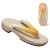 Casual Wooden Geta Clogs Women's Japanese Natural Color Wood Sandals Cosplay Shoes Med Heel Slippers Beach Flip Flops Japan Shoes for Woman Yellow