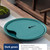 Japanese Sushi Sashimi Tea Tray Table  Sea Ceramic household tray round water storage type dry bubble teas Japan trays Trend In Ink Blue
