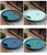 Japanese Sushi Sashimi Tea Tray Table  Sea Ceramic household tray round water storage type dry bubble teas Japan trays In Dark Bean Green Dark Ink Blue