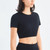 Short Sleeve Ribbed Crewneck Yoga Top Women’s Solid Color O-Neck Sports Cloud Crew Neck Waistband T-shirt Slim Fit Elastic Sport Short Shirt Gym Sportswear for Woman Trend in Black Short Sleeve Ribbed Crewneck Yoga Top Women’s Solid Color O-Neck Sports Cloud Crew Neck Waistband T-shirt Slim Fit Elastic Sport Short Shirt Gym Sportswear for Woman Trend in Black