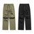 Vintage Military Cargo Pants Men’s Street Wear Retro Outdoor Multi-pocket Oversize Mid Rise Waist Casual Cargo Sweatpant for Men and Women Unisex Streetwear in Black