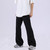 Loose Fit Micro-Flare Mid-Rise Pants Unisex Men And Women Casual Mid Rise Waist Two-piece Mopping Overalls Wide Leg Trousers For Man Woman Trend in Black Loose Fit Micro-Flare Mid-Rise Pants Unisex Men And Women Casual Mid Rise Waist Two-piece Mopping Overalls Wide Leg Trousers For Man Woman Trend in Black