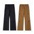 Loose Fit Micro-Flare Mid-Rise Pants Unisex Men And Women Casual Mid Rise Waist Two-piece Mopping Overalls Wide Leg Trousers For Man Woman in Black Dark Brown Loose Fit Micro-Flare Mid-Rise Pants Unisex Men And Women Casual Mid Rise Waist Two-piece Mopping Overalls Wide Leg Trousers For Man Woman in Black Dark Brown