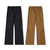 Loose Fit Flare Mid-Rise Pants Unisex Men And Women Casual Micro-Flare Mid Rise Waist Two-piece Mopping Overalls Wide Leg Trousers For Man Woman in Black Dark Brown Loose Fit Flare Mid-Rise Pants Unisex Men And Women Casual Micro-Flare Mid Rise Waist Two-piece Mopping Overalls Wide Leg Trousers For Man Woman in Black Dark Brown