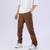 Drawstring Pleated Cargo Joggers Men’s Vintage Slim Thin Multi-pocket Overalls Casual Trousers Pants for Man Trendy in Auburn Brown Drawstring Pleated Cargo Joggers Men’s Vintage Slim Thin Multi-pocket Overalls Casual Trousers Pants for Man Trendy in Auburn Brown