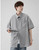 Ice Silk Linen Short Sleeve Shirt Men’s Thin Solid Color Casual Short Sleeved Shirt Youth Men Clothes Trend Tops for Man Trend in Gray / Grey