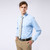 Wrinkle Free Bamboo-Fiber Shirt Men’s Oil-Roof Bamboo Fiber Stain-Resistant Men Resistant Shirts Long Sleeve Business Casual Bamboo Fiber Formal Shirts for Man Trend in Sky Blue