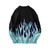 Flame Knit Crewneck Sweater Unisex Men’s Women’s Hip Hop Flames Knitted O-Neck Pullover Harajuku Printed Pullovers Oversized Sweaters for Man Woman in Blue Flame Knit Crewneck Sweater Unisex Men’s Women’s Hip Hop Flames Knitted O-Neck Pullover Harajuku Printed Pullovers Oversized Sweaters for Man Woman in Blue