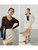 V-Neck Long Sleeve T-Shirt Women's Necessary All-match Inner Tops Multi-color Optional Female Solid Tops T-Shirts for Woman in Black Dark Brown White Yellow