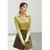 V-Neck Long Sleeve T-Shirt Women's Necessary All-match Inner Tops Multi-color Optional Female Solid Tops T-Shirts for Woman Trend in Yellow
