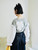Ruffled Puff Sleeve Boatneck Sweater Women’s Japanese original ruffle stitching thin long-sleeve loose puff sleeve gray / grey pullover top Japan sweaters woman clothing Back View Ruffled Puff Sleeve Boatneck Sweater Women’s Japanese original ruffle stitching thin long-sleeve loose puff sleeve gray / grey pullover top Japan sweaters woman clothing Back View