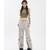 High-Rise Cargo Pants Woman's High Rise Waist Vintage Straight Baggy Streetwear Multi-pocket Y2K Drawstring Wide Leg Gray / Grey Trousers Trendy for Woman High-Rise Cargo Pants Woman's High Rise Waist Vintage Straight Baggy Streetwear Multi-pocket Y2K Drawstring Wide Leg Gray / Grey Trousers Trendy for Woman