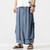 Asian Harajuku Wide-Leg Pants  Unisex Men’s Womens Anywear Asia Wide Leg Tai Chi Zen Tea Chinese Style Retro Loose Hanfu Trousers Bottoms China Plus Size Oriental Clothing for Man Woman in Dusk Blue Asian Harajuku Wide-Leg Pants  Unisex Men’s Womens Anywear Asia Wide Leg Tai Chi Zen Tea Chinese Style Retro Loose Hanfu Trousers Bottoms China Plus Size Oriental Clothing for Man Woman in Dusk Blue