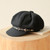 Urban Newsboy Cap  Women’s Autumn and Winter Wool Felt Octagonal Beret Hat English British Girl Fashion Fitted Newsboys Women Big Size Berets for Woman in Black 54cm 56cm 57.5cm 59cm 61cm