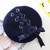 Ribboned Beret   Women’s Sweet Cute Winter Hat Ribbon Woolen Lolita Berets classical Soft Straps Cross Bow Headwear Hats for Woman in navy blue Ribboned Beret   Women’s Sweet Cute Winter Hat Ribbon Woolen Lolita Berets classical Soft Straps Cross Bow Headwear Hats for Woman in navy blue