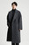 Loose Fit Wool Coat  Men’s Autumn Winter Long Oversized Casual Soft Warm Dark Grey Woolen Loose Stylish Luxury Designer Coats Plus Size Clothes for Man in Gray / Grey