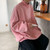 Ribbed Turtleneck Sweatshirt   Men's Autumn Winter Solid Color Male Jumpers Hoodies Casual Unisex Anywear Mens Women’s Pullovers Rib Sweatshirts for Man Woman in Pink