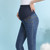 High Rise Panel Jeans  Women’s Maternity Pregnancy Abdominal Pants Adjustable High Waist Stretch Pregnant Women Maternity Trousers Plus Size Trendy for Woman in Blue