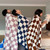Throw Blanket    Nordic soft waxy checkerboard knitted single sofa cover thin section air-conditioning small checkered blankets in Black Blue Green Khaki Pink Throw Blanket    Nordic soft waxy checkerboard knitted single sofa cover thin section air-conditioning small checkered blankets in Black Blue Green Khaki Pink
