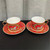 Bone China Coffee Set in red Bone China Coffee Set in red