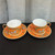 Bone China Coffee Set in orange Bone China Coffee Set in orange