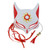 Japanese Kabuki Face Mask   Unisex Anywear Women’s Men’s Children’s Animal Cat Fox Demon Japan Small Bells Hand-Painted Cosplay Anime Masquerade Party Dress Up Half Masks with Tassels Trend for Man Woman Kids
