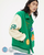 Patchwork Varsity Jacket  Mens Letter Embroidery Fashion College Unisex Wool Baseball Jackets Winter Outfits Plus Size Trending Cotton Outerwear for Man in Green