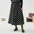 Mid-calf Polka Dot Skirt  Women’s Japanese Original Black And Gray Collision Color Polka Dot Retro Loose Half-body Female Autumn And Winter Niche Design Mid-Calf Japan Skirts for trends Woman