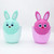 Bathing Bailer Cup   Boy Girl Unisex Cartoon Rabbit Bath Cap Toddler Children Baby  Shampoo Shower Spoon Bailers Child Washing Hair Cups Kids Bath Tool in trendy Green Pink