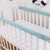 Cotton Crib Bumper 2-Piece  2 pcs/set Plain Color Thickened Baby Bedside Protective Bar Anti-collision Barrier Cover For Infant Protection Strip Cot Covers Bumpers in Green