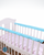 Cotton Crib Bumper 2-Piece  2 pcs/set Plain Color Thickened Baby Bedside Protective Bar Anti-collision Barrier Cover For Infant Protection Strip Cot Covers Bumpers in Trending Blue
