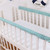 Cotton Crib Bumper Cover 2-Piece  2 pcs/set Plain Color Thickened Baby Bedside Protective Bar Anti-collision Barrier Covers For Infant Protection Strip Cot Covers Bumpers in Green
