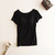 One-Piece Bra T-Shirt in ModaL Women's short-sleeved slim short-sleeved belt chest pad female summer Plus Size T-shirts with padded bras Tees for Woman Maternity in trendy black One-Piece Bra T-Shirt in ModaL Women's short-sleeved slim short-sleeved belt chest pad female summer Plus Size T-shirts with padded bras Tees for Woman Maternity in trendy black