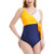 Maternity Swimsuit  Women’s One Piece Bathing Suit Tie Front Pregnancy Woman Swimwear Tankinis Beachwear in Yellow a white Navy Blue
